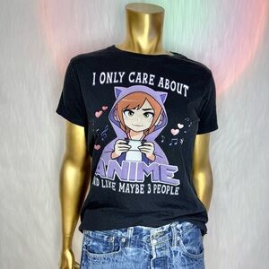 Anime Girl I Only Care About Anime And Like Maybe 3 People Unisex T-Shirt Size M